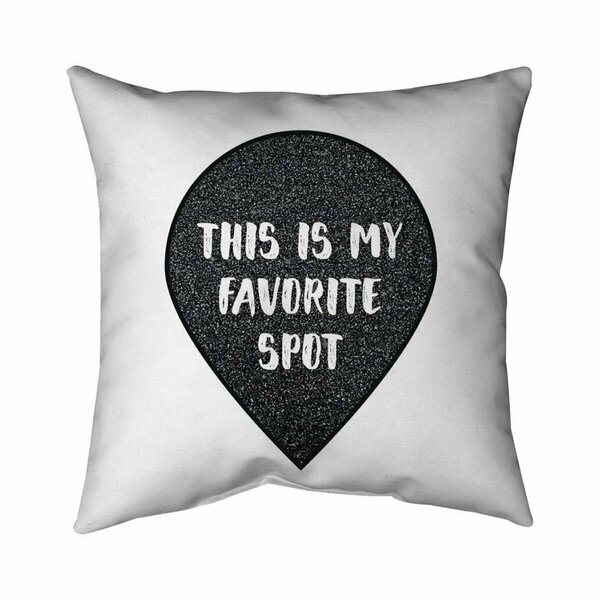 Begin Home Decor 26 x 26 in. Its My Favorite Spot-Double Sided Print Indoor Pillow 5541-2626-QU20